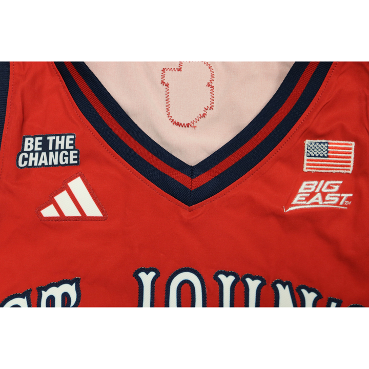 Oziyah Sellers St. John’s University 2025-2026 Game Used Red Jersey 1/24/26 vs. Xavier Pitino 900th Win Jersey