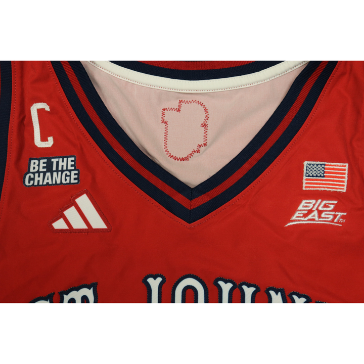 Sadiku Ibine Ayo St. John’s University 2025-2026 Game Used Red Jersey 1/24/26 vs. Xavier Pitino 900th Win Jersey
