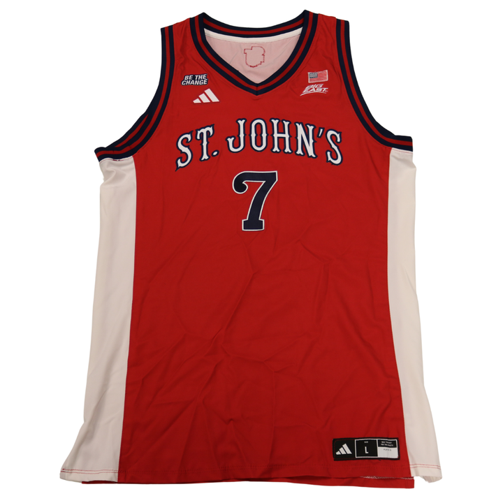 Fotis Konstantinidis St. John’s University 2025-2026 Game Used Red Jersey 1/24/26 vs. Xavier Pitino 900th Win Jersey