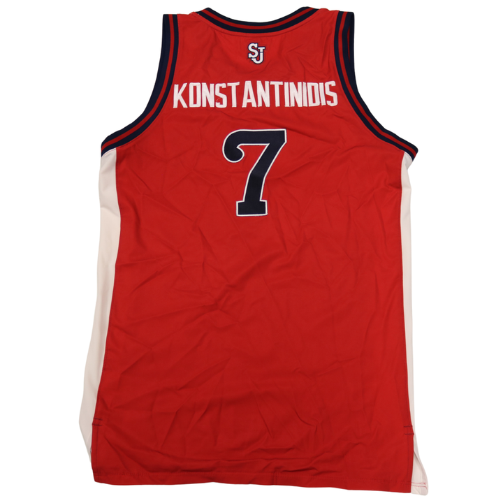 Fotis Konstantinidis St. John’s University 2025-2026 Game Used Red Jersey 1/24/26 vs. Xavier Pitino 900th Win Jersey