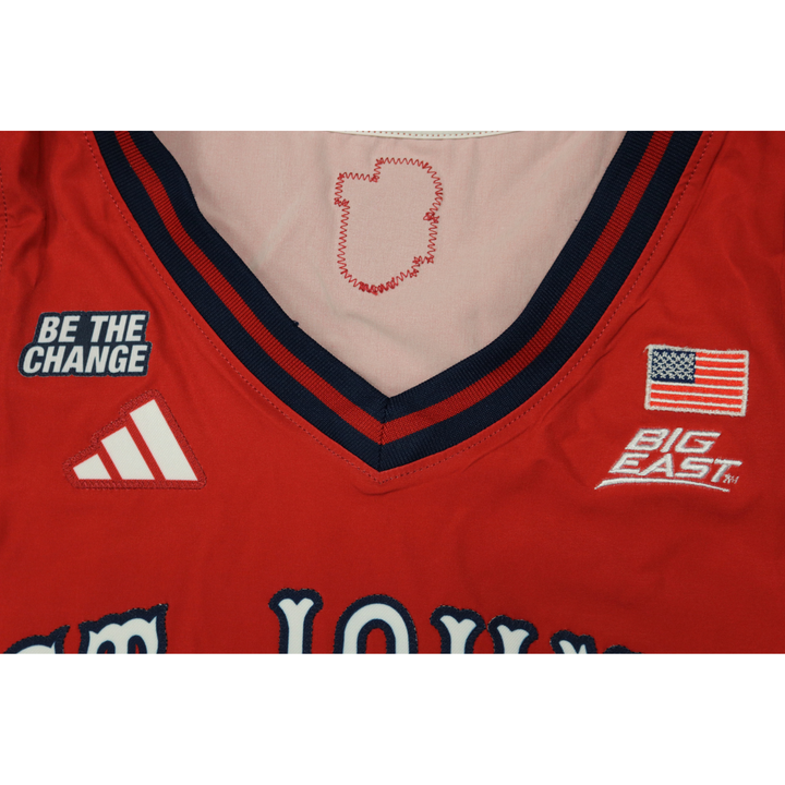 Fotis Konstantinidis St. John’s University 2025-2026 Game Used Red Jersey 1/24/26 vs. Xavier Pitino 900th Win Jersey