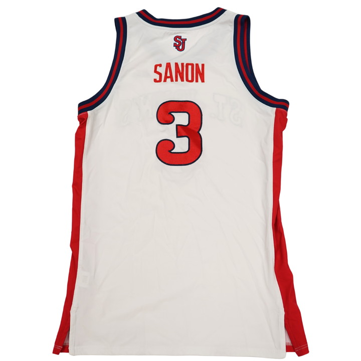 Joson Sanon St. John?s University 25-26 Game Used Home Jersey St.Johns LOA