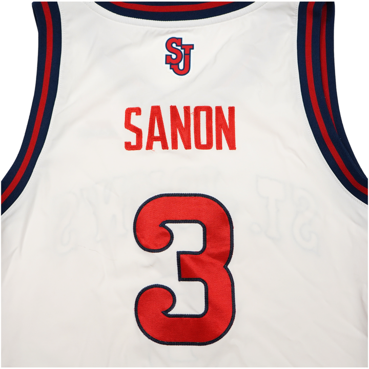 Joson Sanon St. John?s University 25-26 Game Used Home Jersey St.Johns LOA