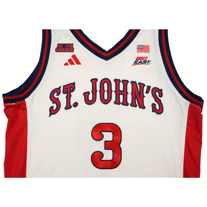 Joson Sanon St. John?s University 25-26 Game Used Home Jersey St.Johns LOA