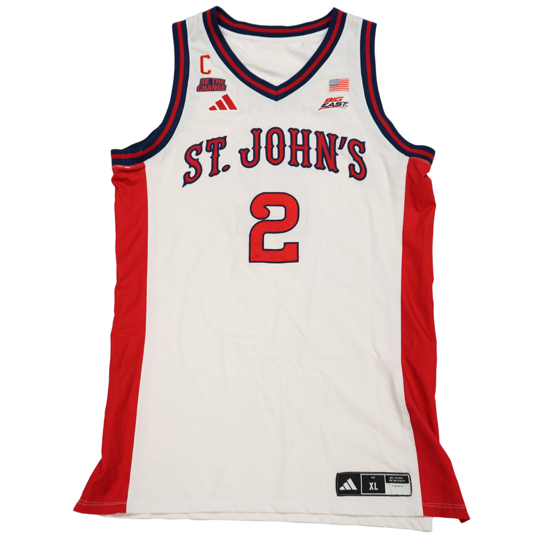 Sadiku Ibine Ayo St. John?s University 25-26 Game Used Home Jersey St.Johns LOA