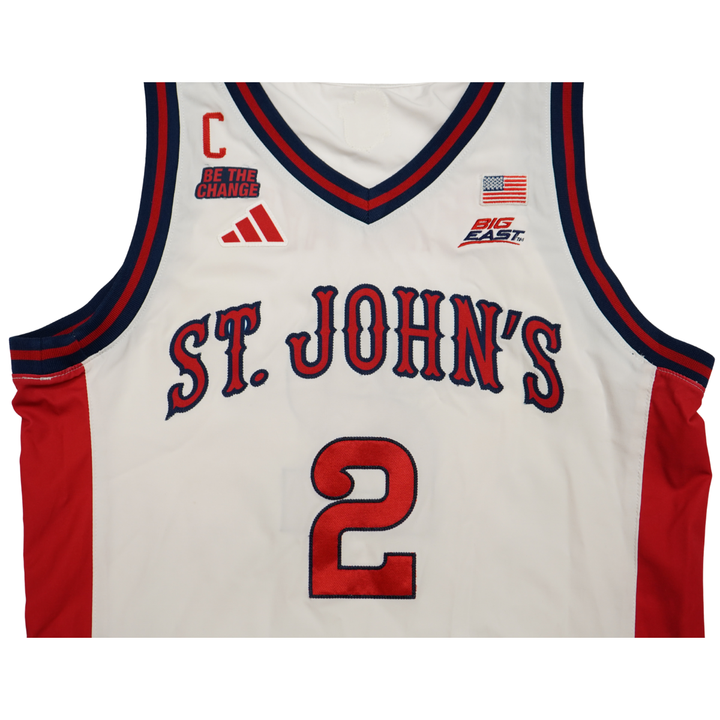 Sadiku Ibine Ayo St. John?s University 25-26 Game Used Home Jersey St.Johns LOA