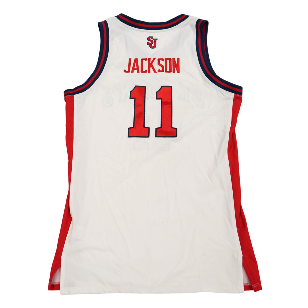 Ian Jackson St. John?s University 25-26 Game Used Home Jersey St.Johns LOA