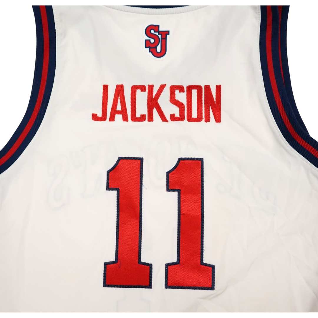 Ian Jackson St. John?s University 25-26 Game Used Home Jersey St.Johns LOA