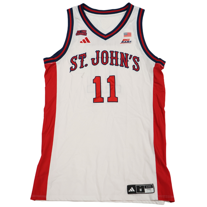 Ian Jackson St. John?s University 25-26 Game Used Home Jersey St.Johns LOA