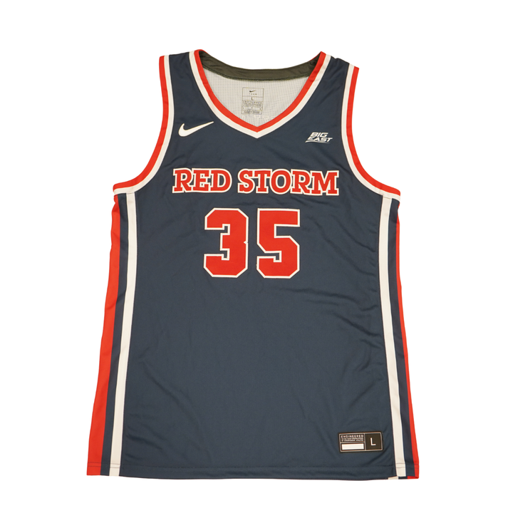 St. John's University 2023-2024 Team Issued Nike Navy Jersey #35 Glenn Taylor 