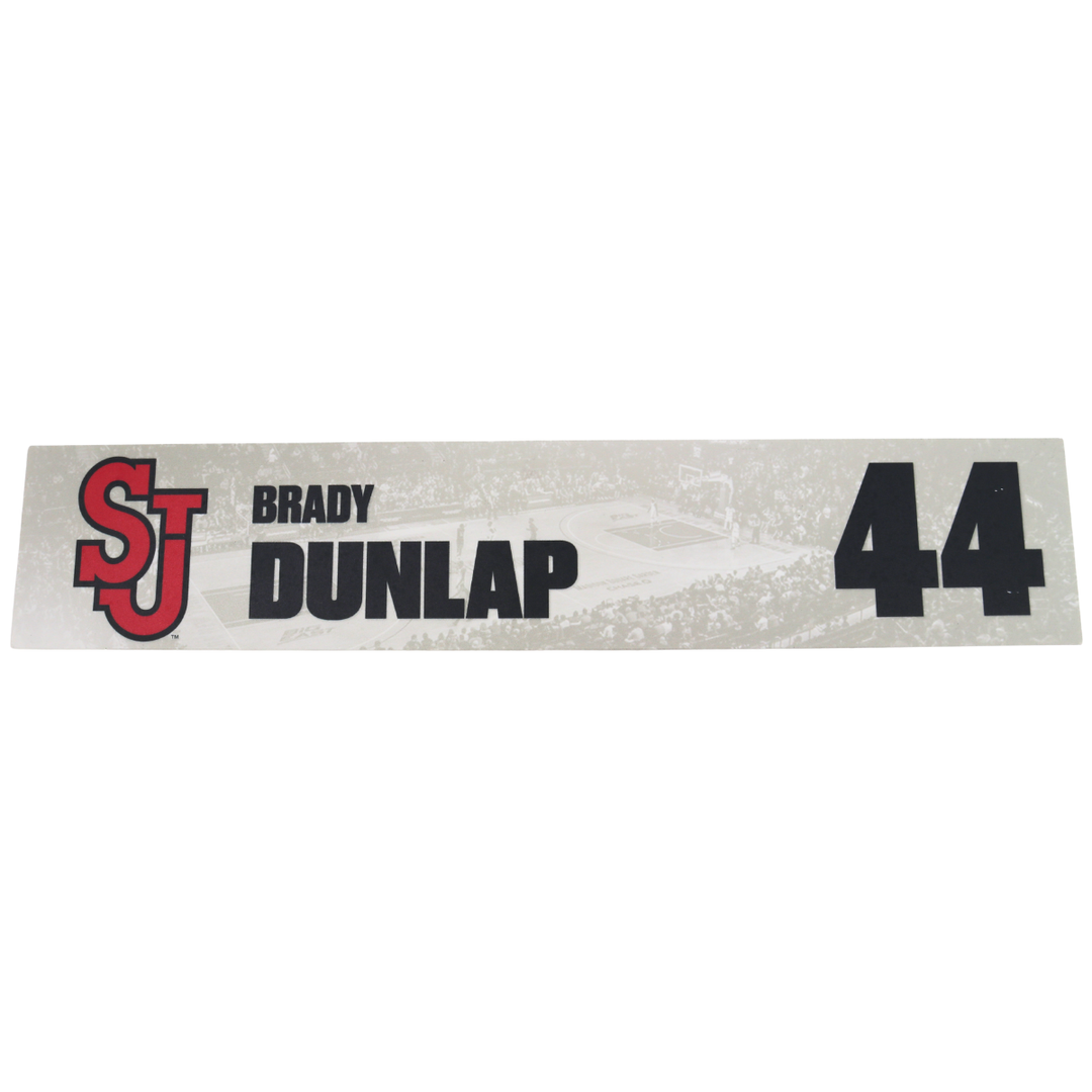 Brady Dunlap St. John's University 2024-2025 Lockeroom Nameplate