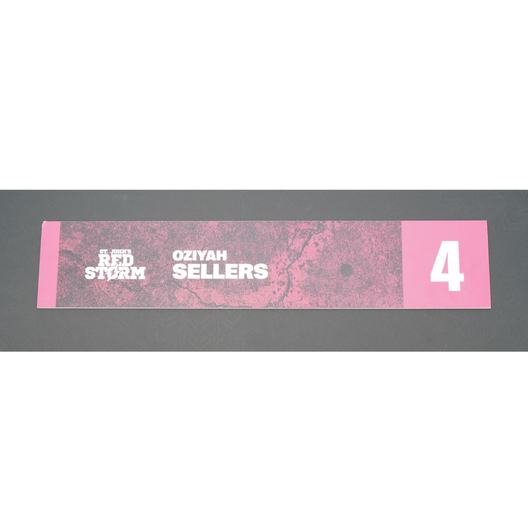 Oziyah Sellers #4 St. John's Red Storm 2025-2026 Lockeroom Nameplate