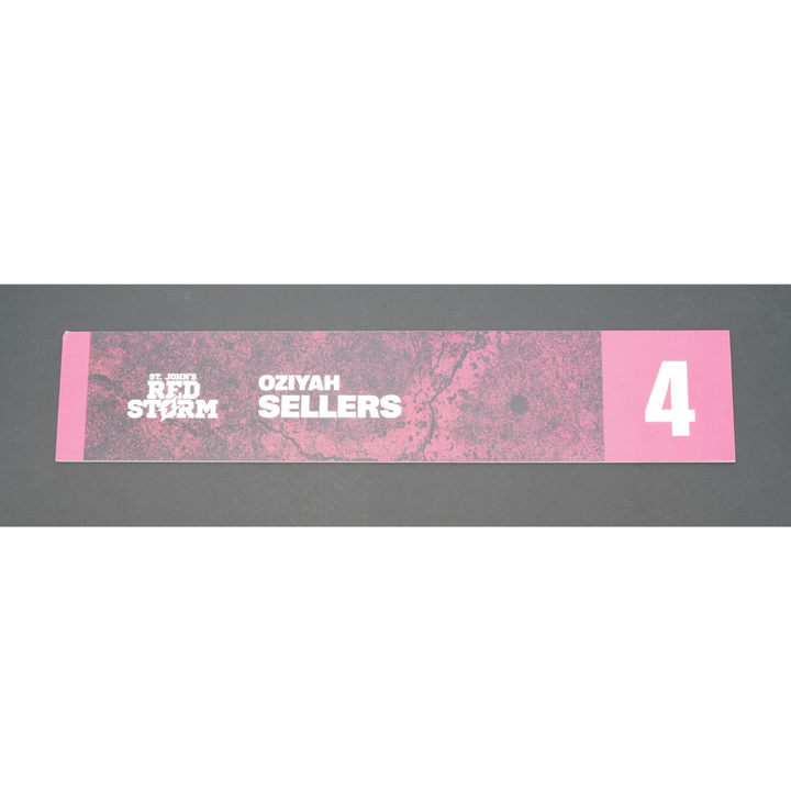 Oziyah Sellers #4 St. John's Red Storm 2025-2026 Lockeroom Nameplate