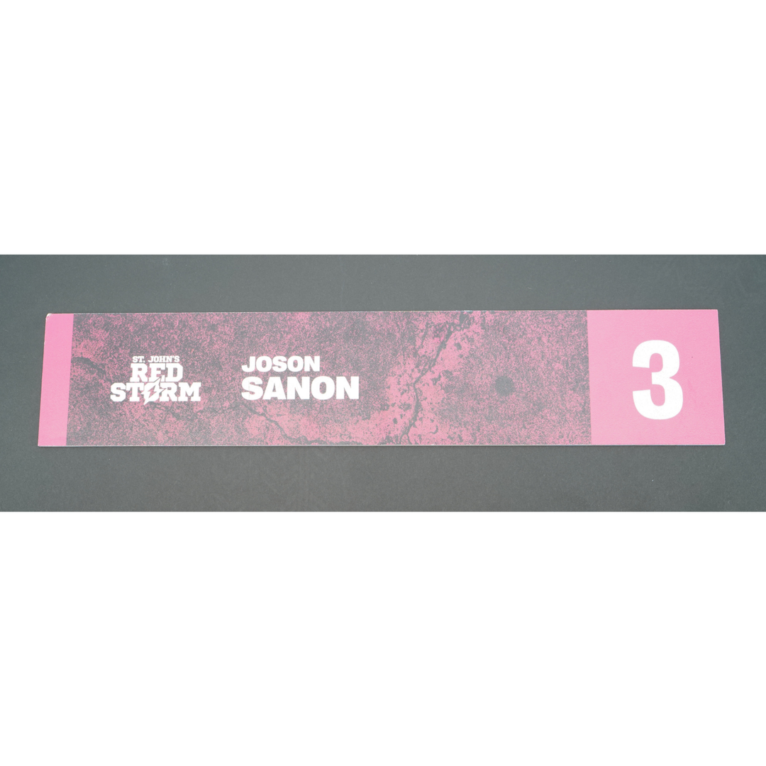 Joson Sanon #3 St. John's Red Storm 2025-2026 Lockeroom Nameplate