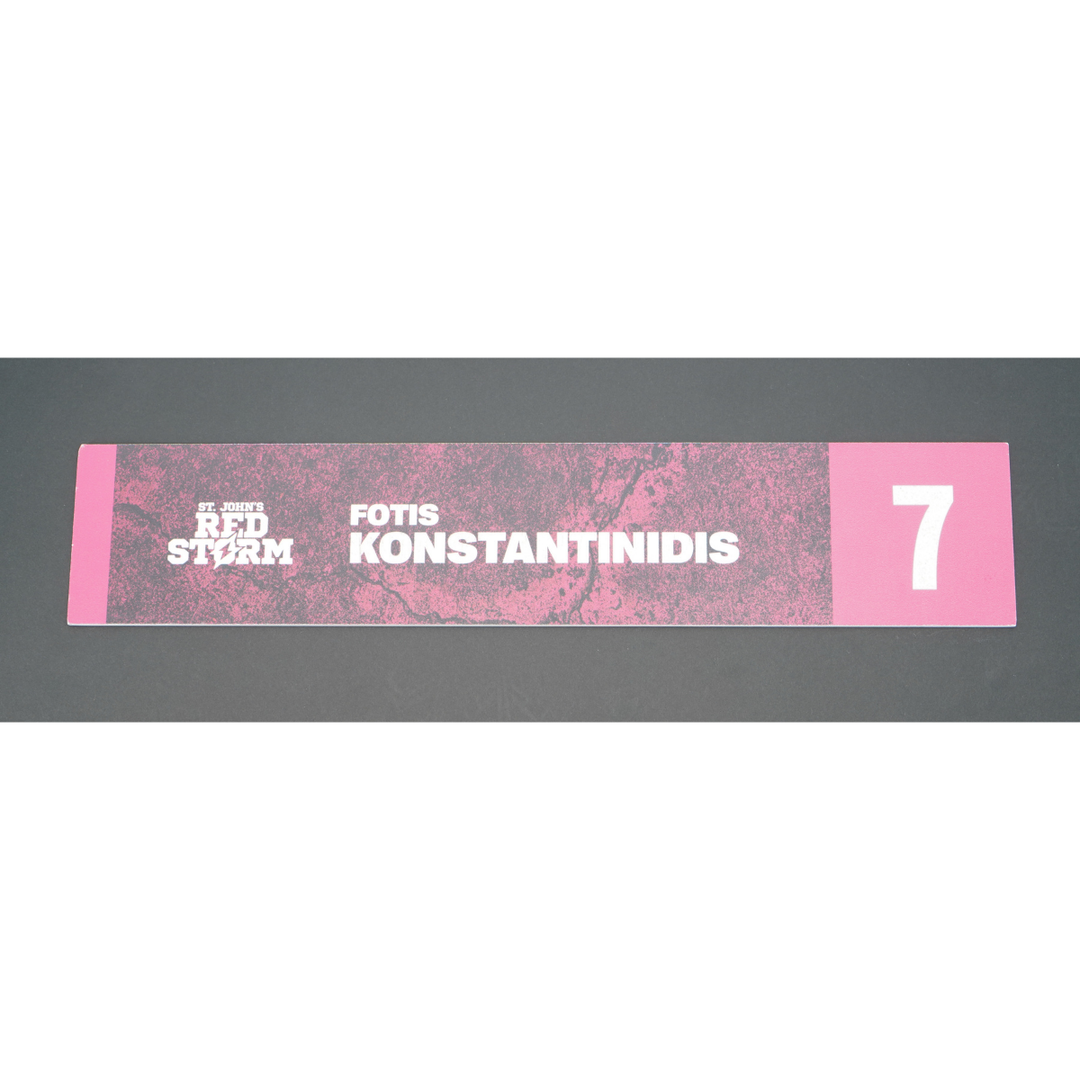 Fotis Konstantinidis #7 St. John's Red Storm 2025-2026 Lockeroom Nameplate