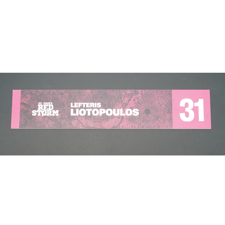 Lefteris Liotopoulos #31 St. John's Red Storm 2025-2026 Lockeroom Nameplate