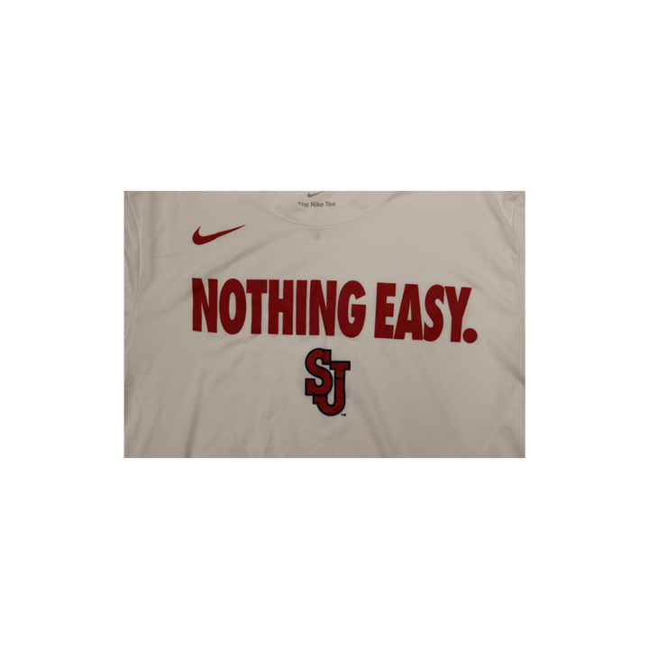 St. John's University Nothing Easy 2025 White Long Sleeve T-Shirt 