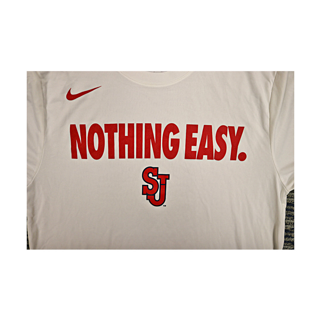 St. John's University Nothing Easy White Long Sleeve T-Shirt