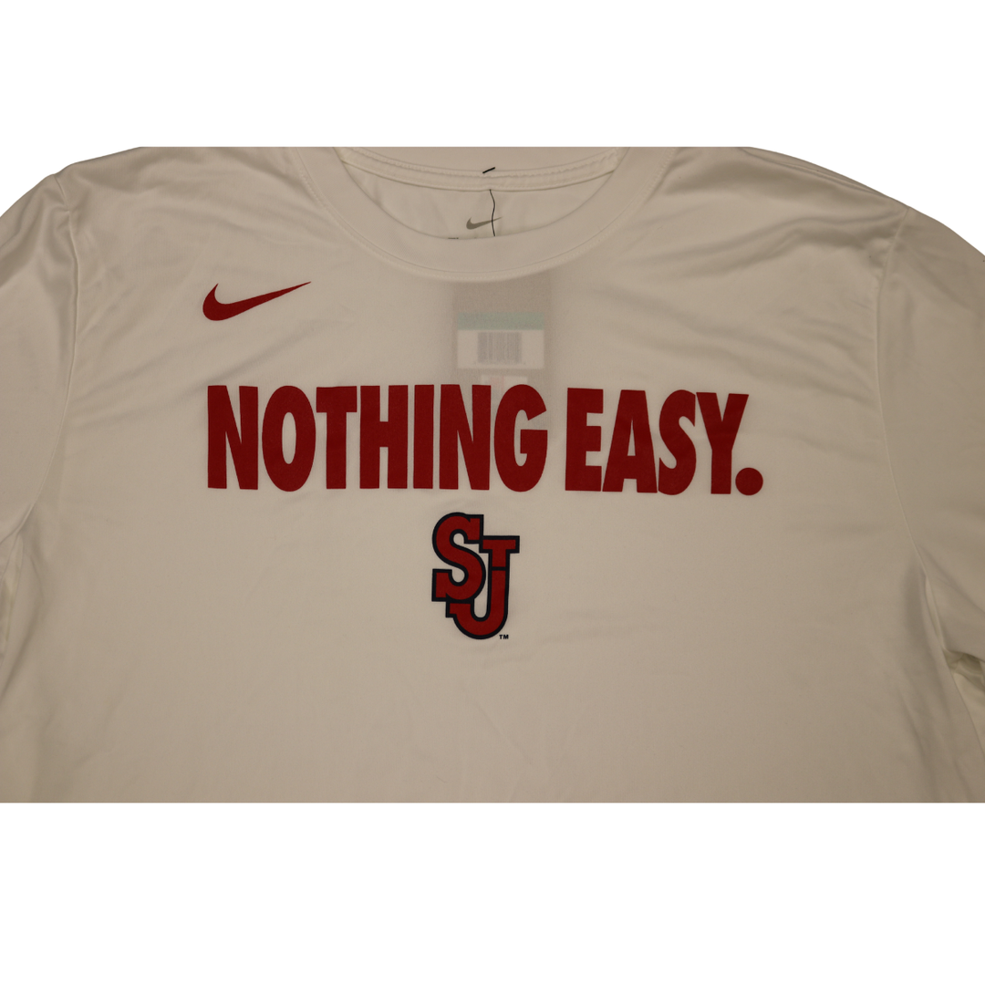 St. John's University Nothing Easy 2025 White Long Sleeve T-Shirt 