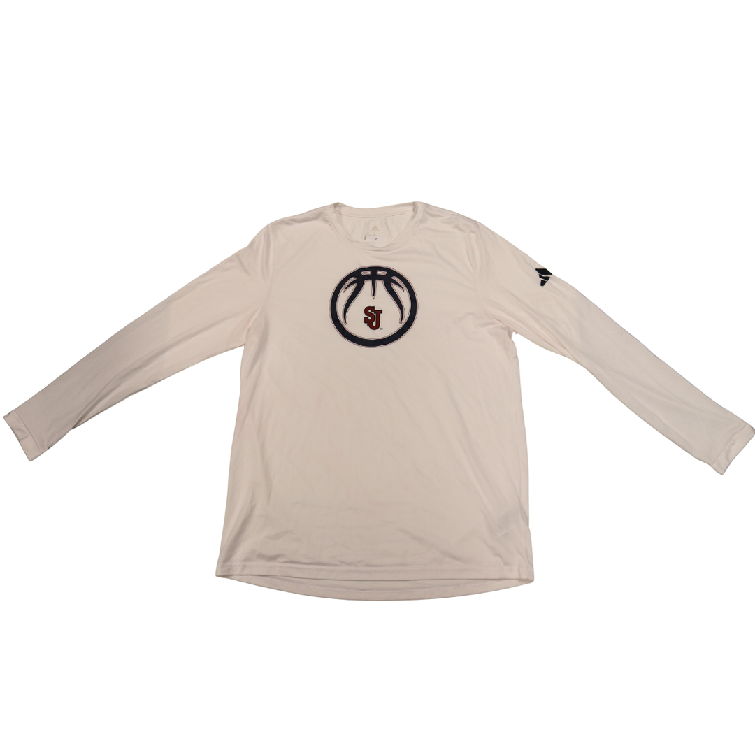 Fotis Konstantinidis St. John’s University 2025-2026 Game Used White Warm Up Shirt 1/24/26 vs. Xavier Pitino 900th Win Warm Up 