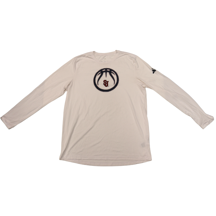 Ian Jackson St. John’s University 2025-2026 Game Used White Warm Up Shirt 1/24/26 vs. Xavier Pitino 900th Win Warm Up 