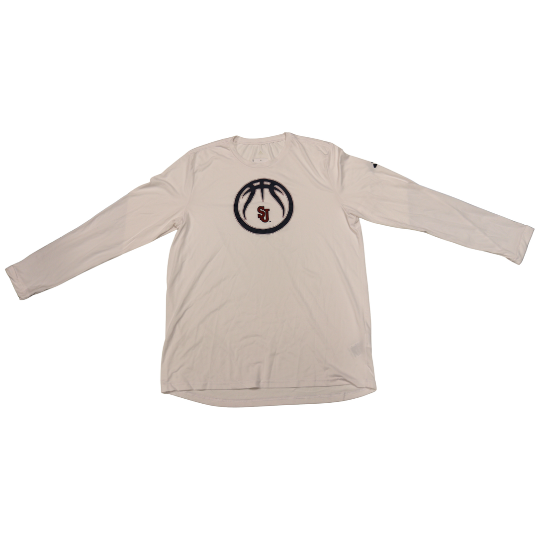 Joson Sanon St. John’s University 2025-2026 Game Used White Warm Up Shirt 1/24/26 vs. Xavier Pitino 900th Win Warm Up 