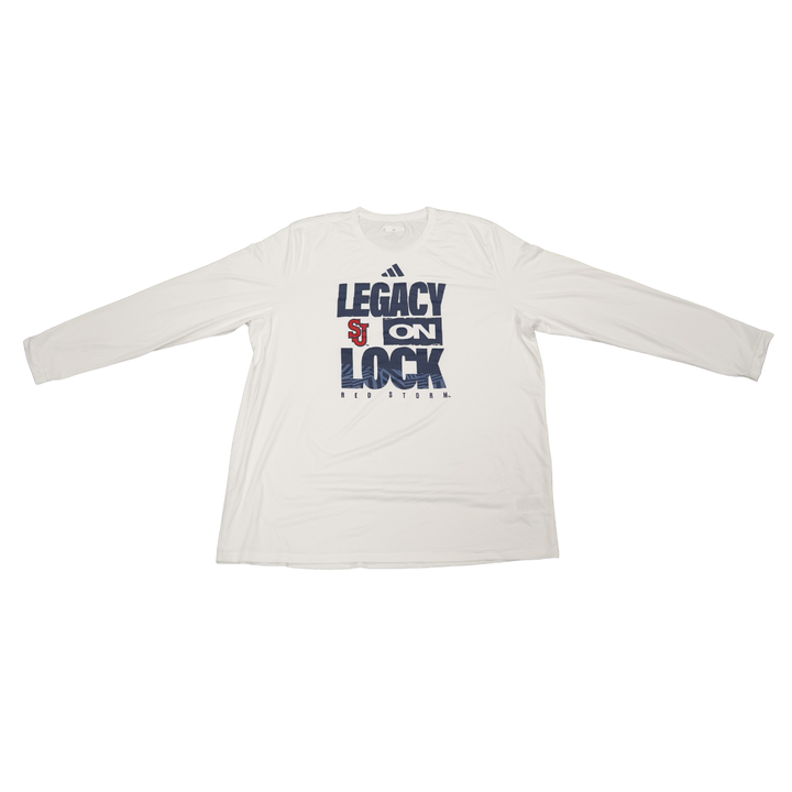 St. John's Red Storm 2025-2026 Game Used Legacy On Lock T-Shirt Handje Tamba #44