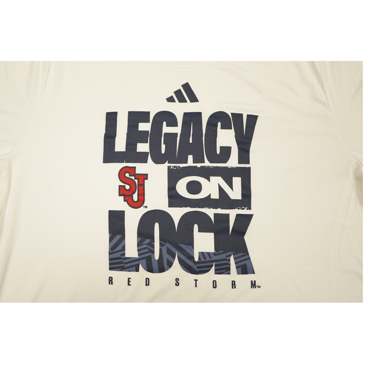 St. John's Red Storm 2025-2026 Game Used Legacy On Lock T-Shirt Handje Tamba #44