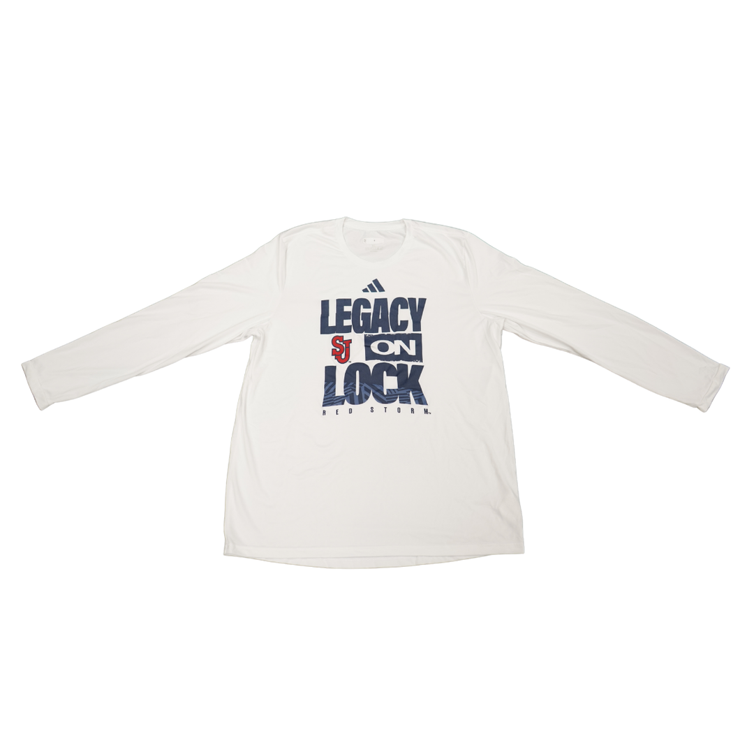 St. John's Red Storm 2025-2026 Game Used Legacy On Lock T-Shirt Oziyah Sellers #4
