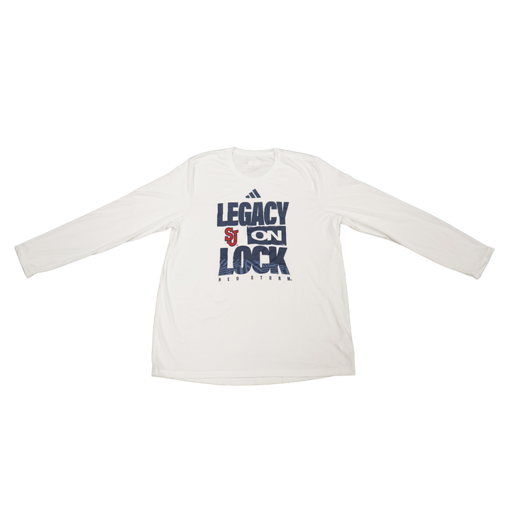 St. John's Red Storm 2025-2026 Game Used Legacy On Lock T-Shirt Oziyah Sellers #4