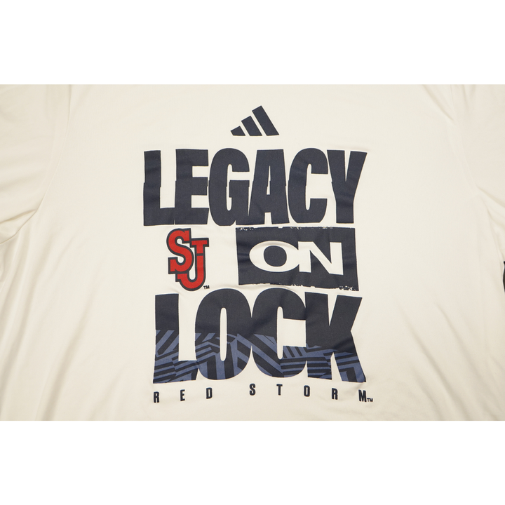 St. John's Red Storm 2025-2026 Game Used Legacy On Lock T-Shirt Sadiku Ibine Ayo #2