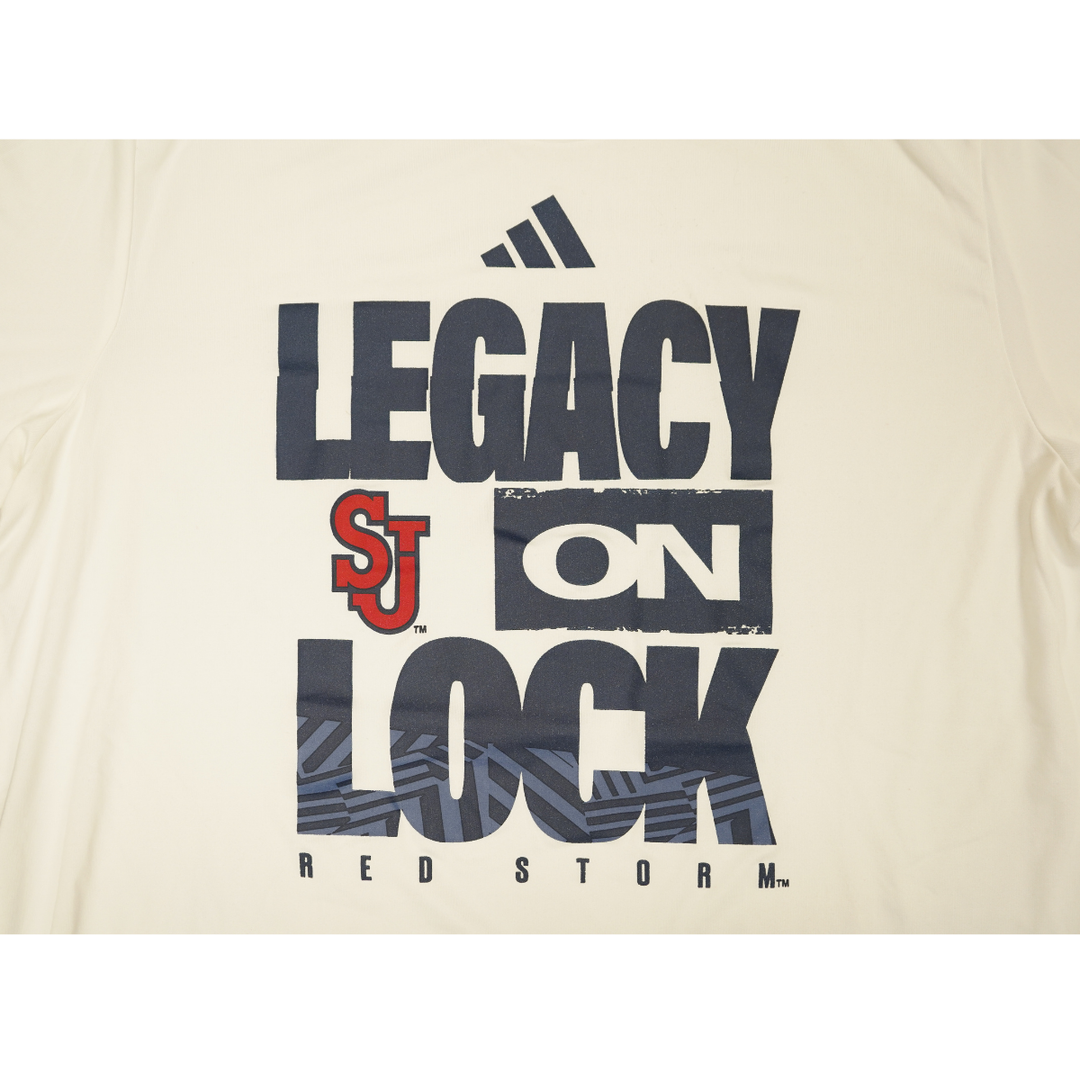 St. John's Red Storm 2025-2026 Game Used Legacy On Lock T-Shirt Lefteris Liotopoulos #31