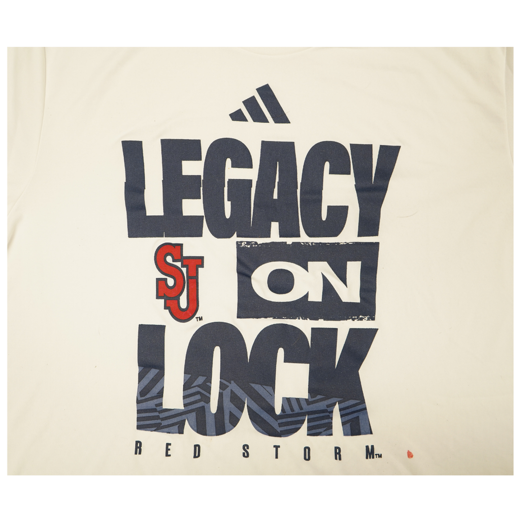 St. John's Red Storm 2025-2026 Game Used Legacy On Lock T-Shirt Casper Pohto #6
