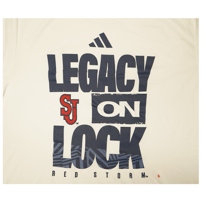St. John's Red Storm 2025-2026 Game Used Legacy On Lock T-Shirt Casper Pohto #6