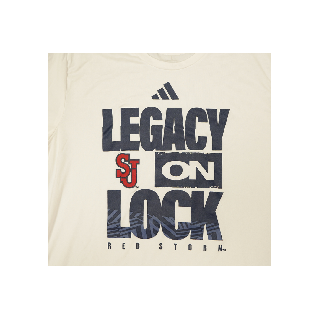 St. John's Red Storm 2025-2026 Game Used Legacy On Lock T-Shirt Fotis Konstantinidis #7