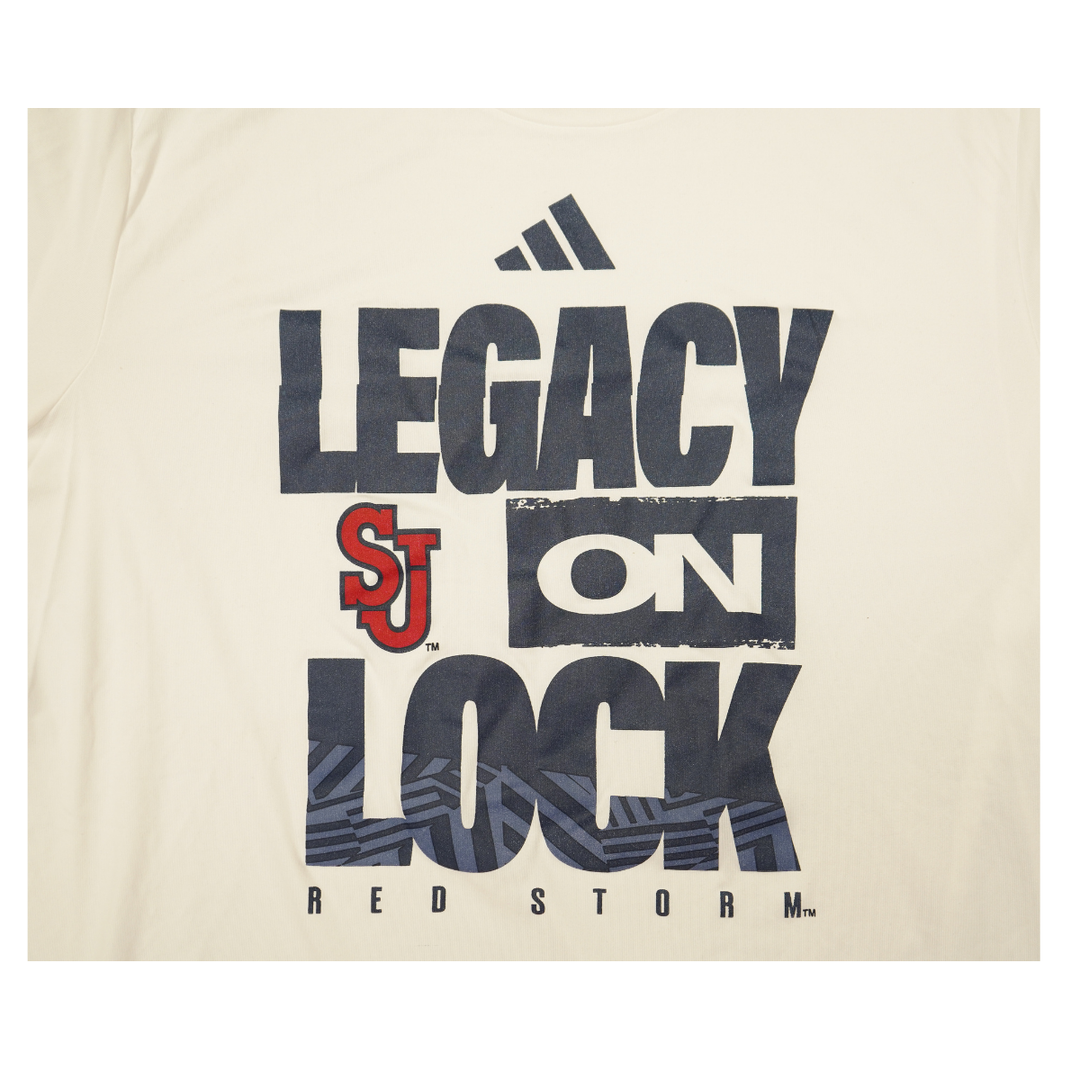 St. John's Red Storm 2025-2026 Game Used Legacy On Lock T-Shirt Ian Jackson #11