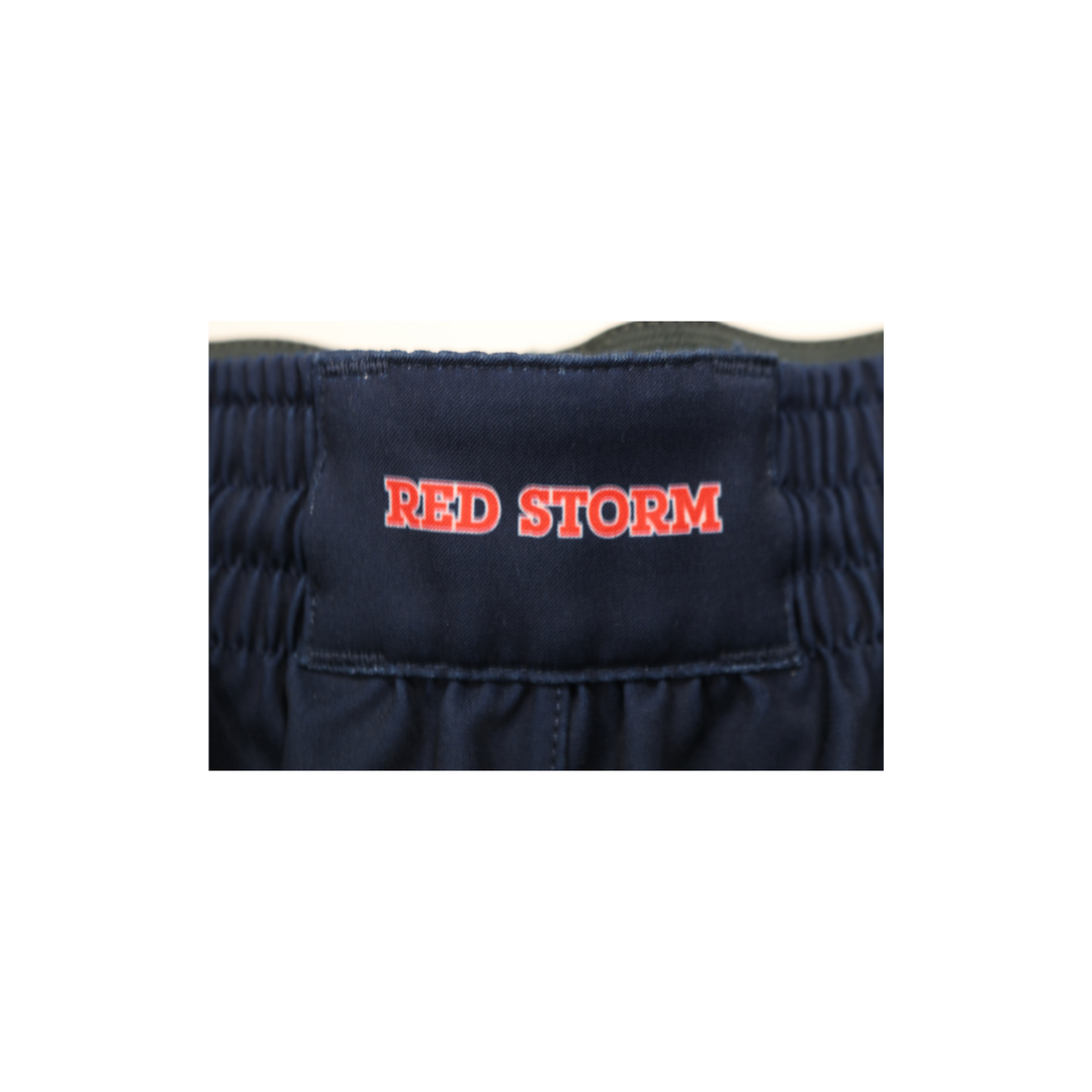 St.John's Team Issued Navy Shorts SJ On Red Stripe 