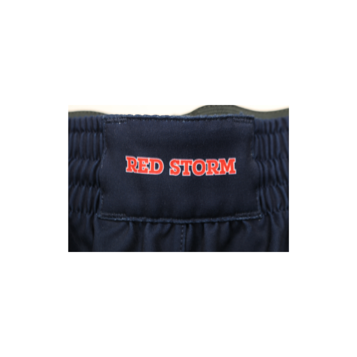 St.John's Team Issued Navy Shorts SJ On Red Stripe 