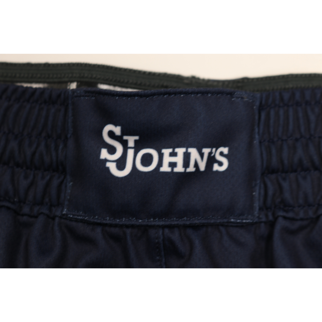 St.John's Team Issued Navy Shorts SJ On Red Stripe 