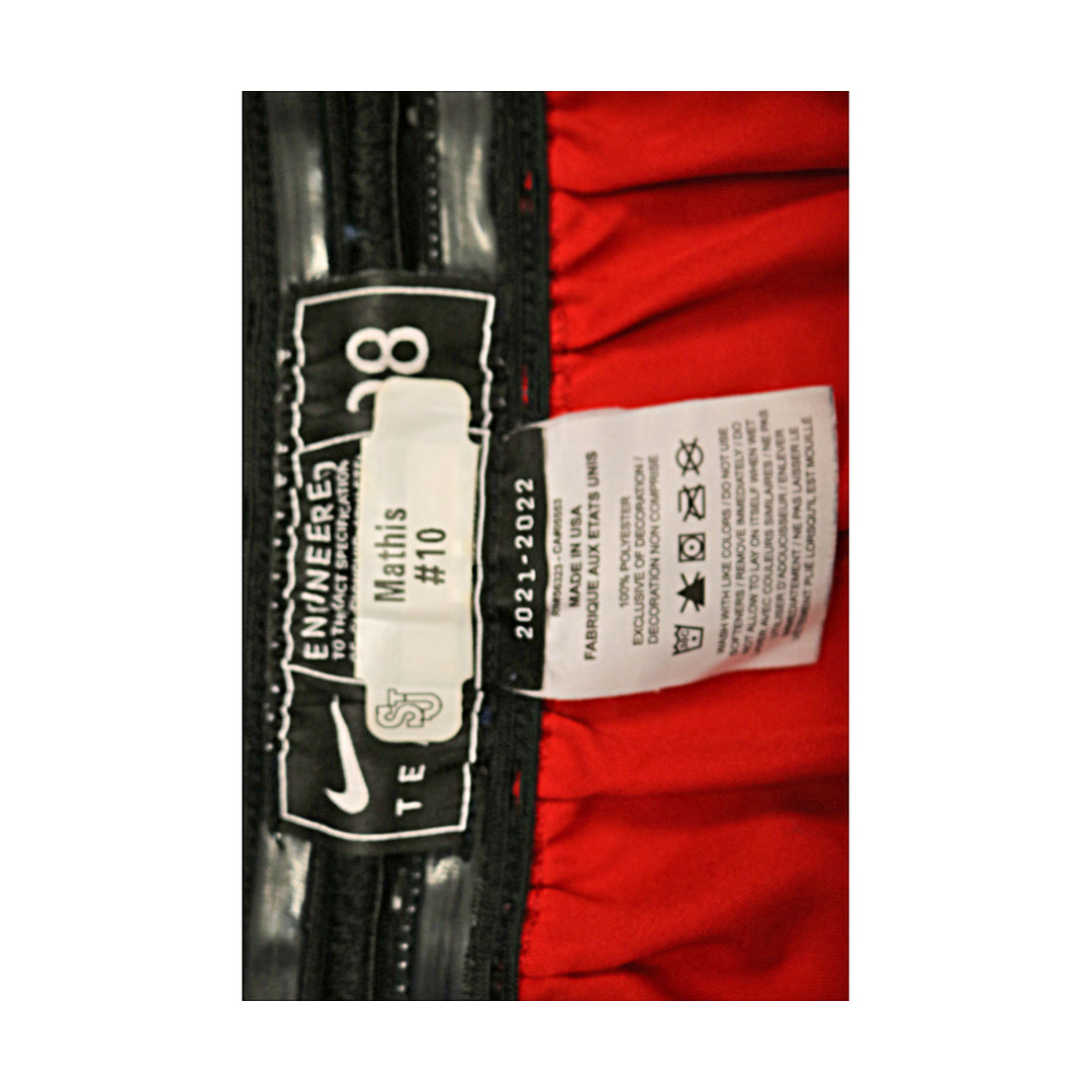 St. John's Team Issued Red Size 38 Shorts Mathis #10