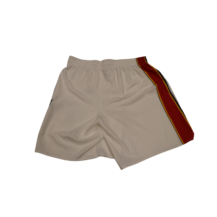 St. John's University Team Issued 22-23 White Retro Shorts Thunderbird Logo