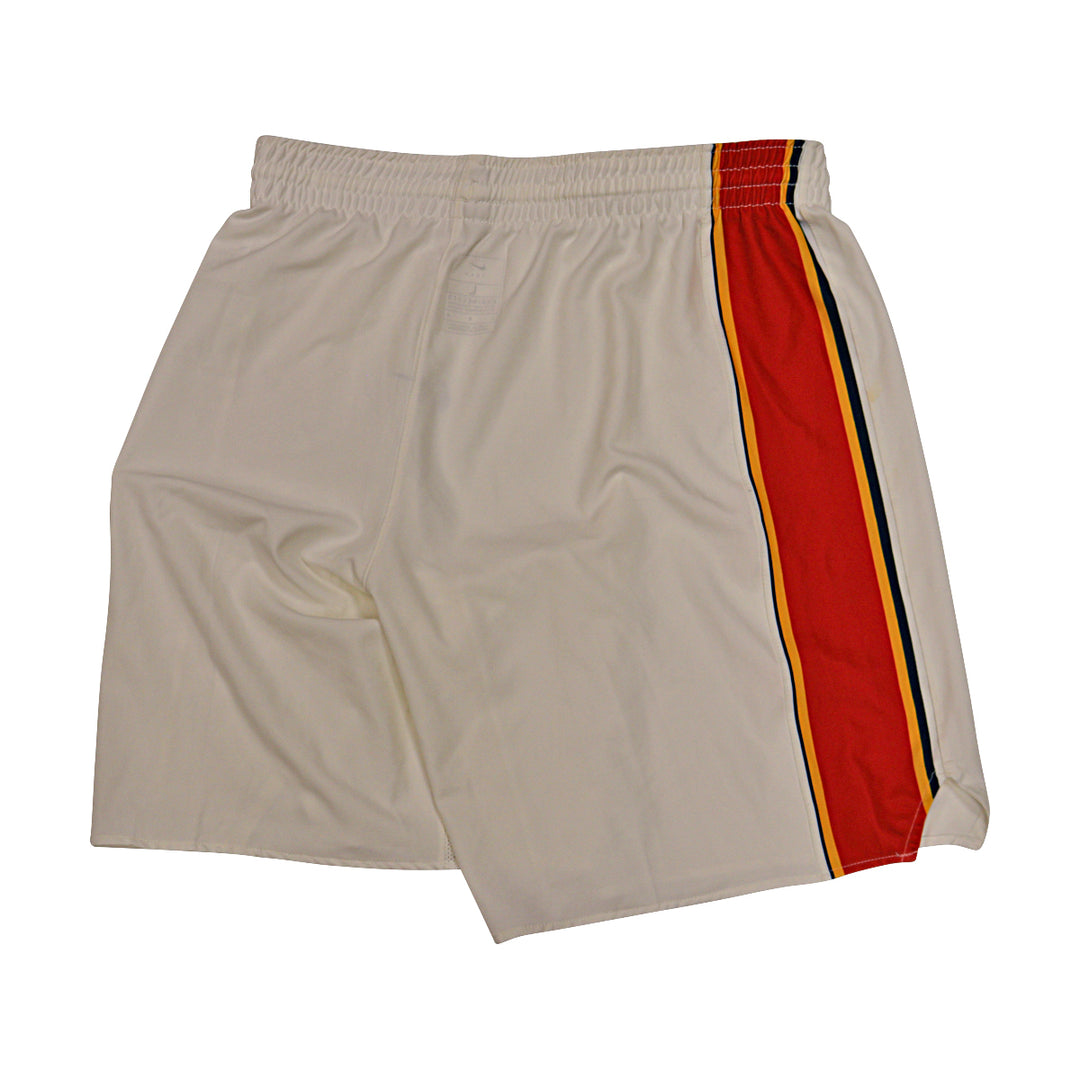 St. John's University Team Issued White Retro Shorts Thunderbird Logo