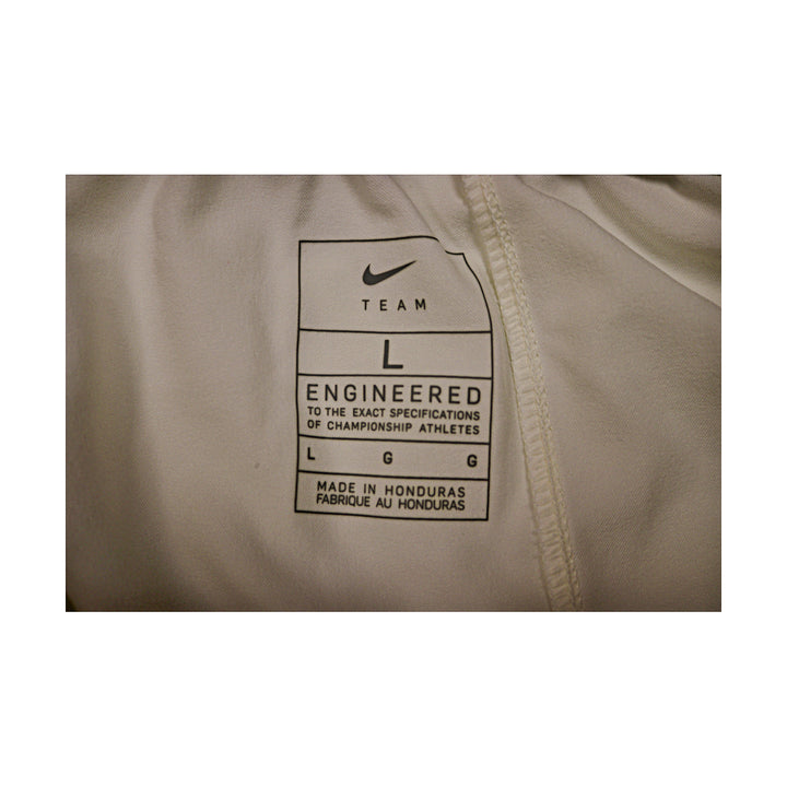 St. John's University Team Issued White Retro Shorts Thunderbird Logo