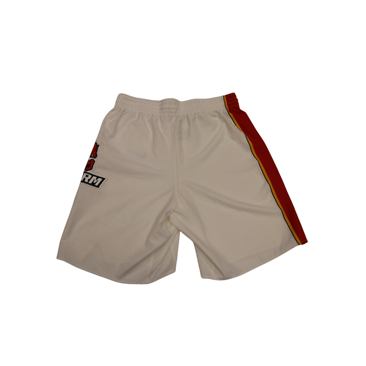 St. John's University Team Issued 22-23 White Retro Shorts Thunderbird Logo