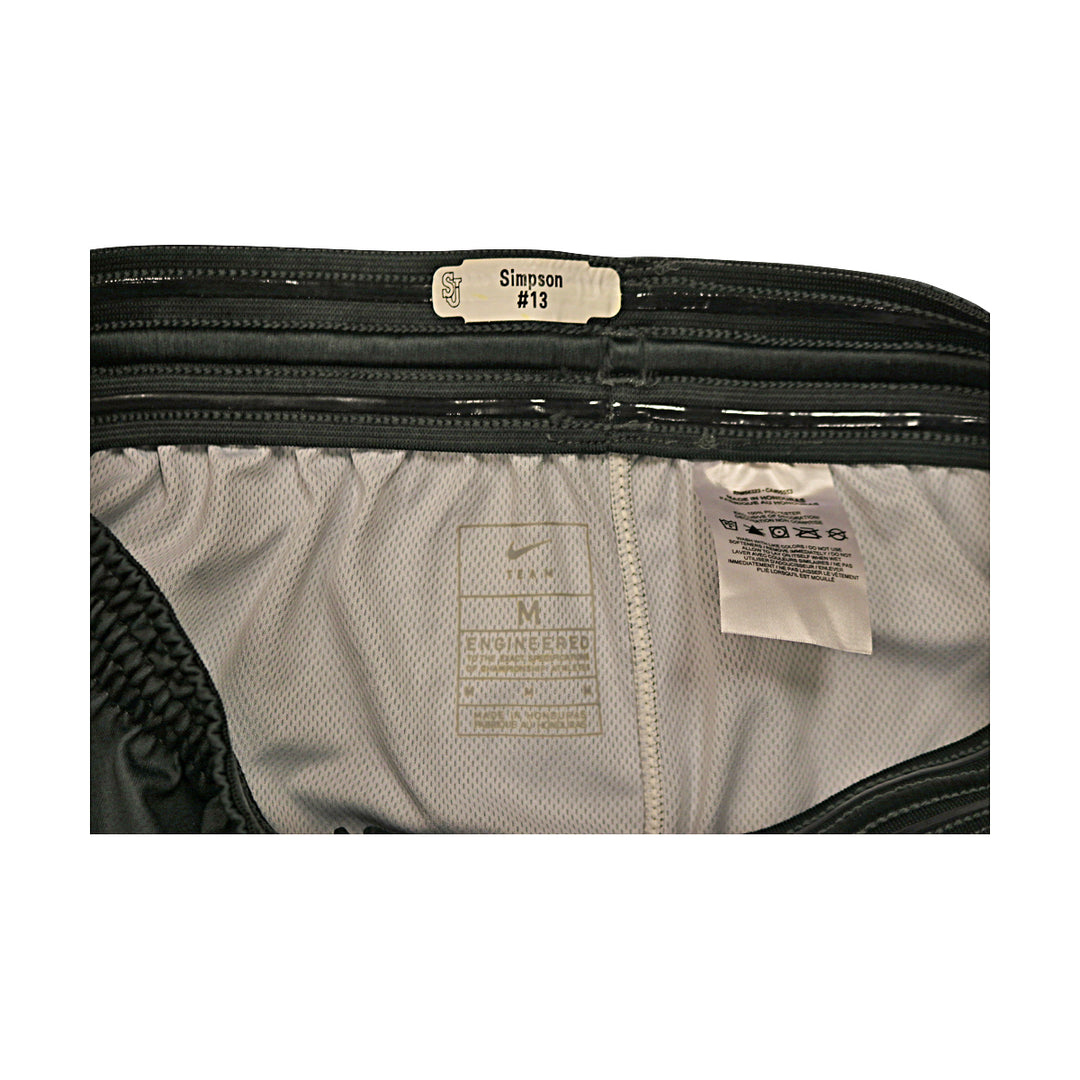 St. John's University Team Issued Alternate Grey Shorts #13 Jason Simpson