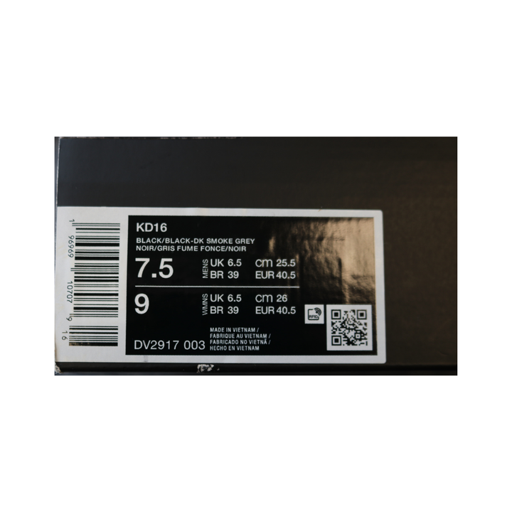 KD16 - Black/Black-DK Smoke Grey "Boardroom"