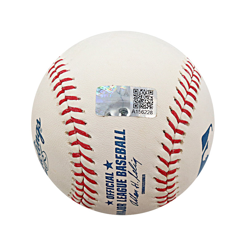 Darryl Strawberry New York Mets Autographed Signed Bud Selig ROMLB Baseball (CX Auth)