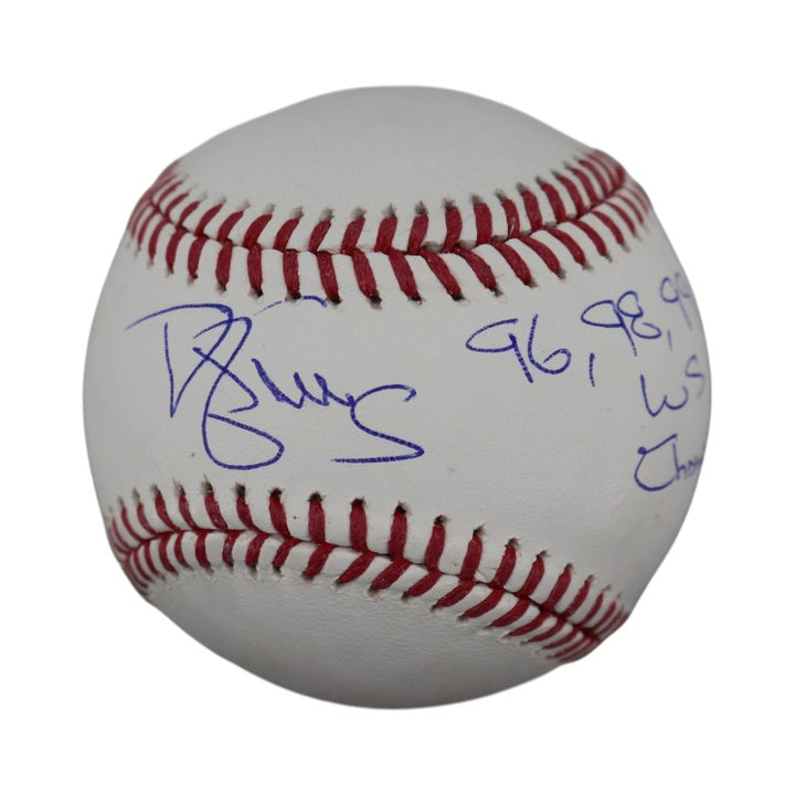 Darryl Strawberry New York Yankees Autographed Inscribed 96, 98, 99 WS Champs MLB Baseball CX Auth