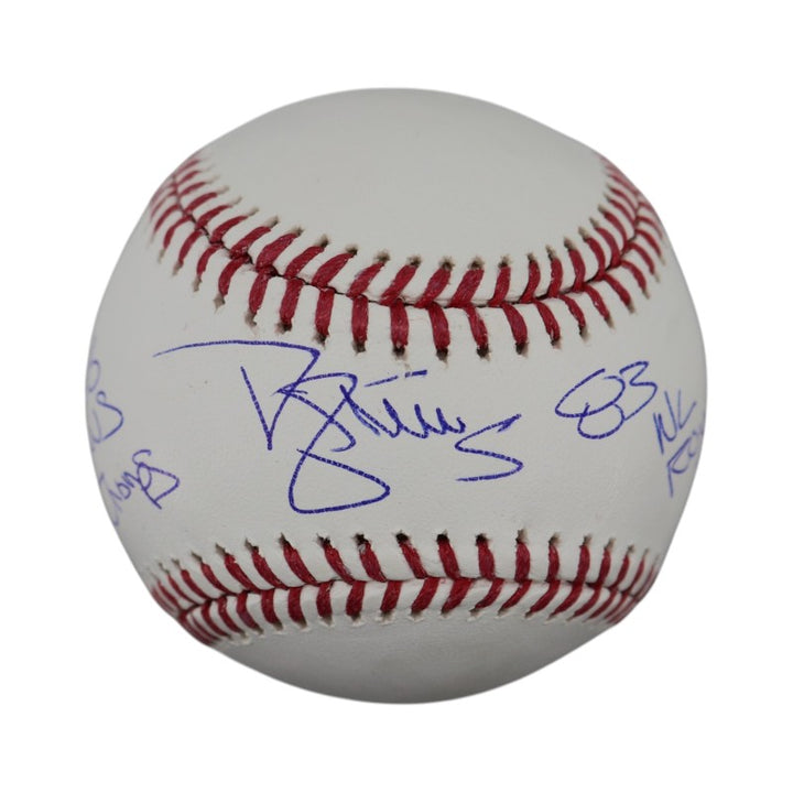 Darryl Strawberry New York Mets Autographed Inscribed 86 WS Champs, 83 NL ROY MLB Baseball CX Auth