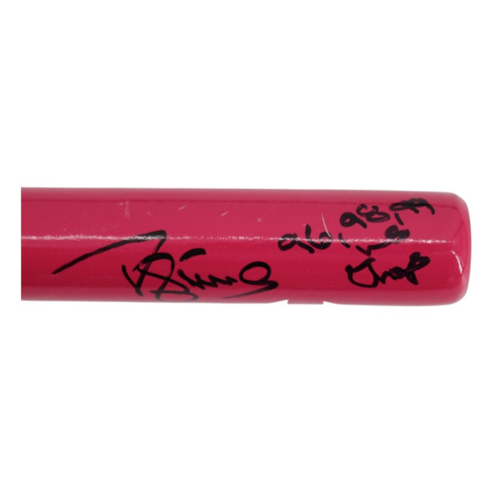 Darryl Strawberry New York Yankees Autographed Inscribed 18" Pink Mini Bat CX Auth